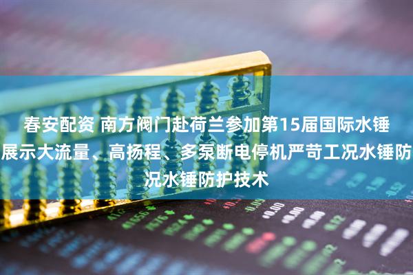 春安配资 南方阀门赴荷兰参加第15届国际水锤大会，展示大流量、高扬程、多泵断电停机严苛工况水锤防护技术
